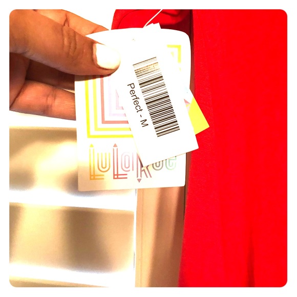 Lularoe Orange/grey Perfect T - Picture 1 of 5